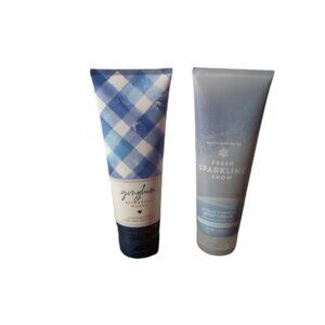 Bath & Bodyworks  Lot of 2 Body Creams:  Sparkling Snow & Gingham